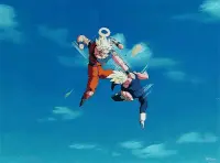 dragon ball z, vegeta, son goku, battle, fast fighting